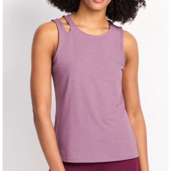 NWT Threads 4 Thought Women's Fatima Asymmetrical Luxe Jersey Tank Small Purple - Picture 2 of 11